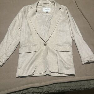 American Eagle Outfitters Women's Light Tan Oversized Blazer